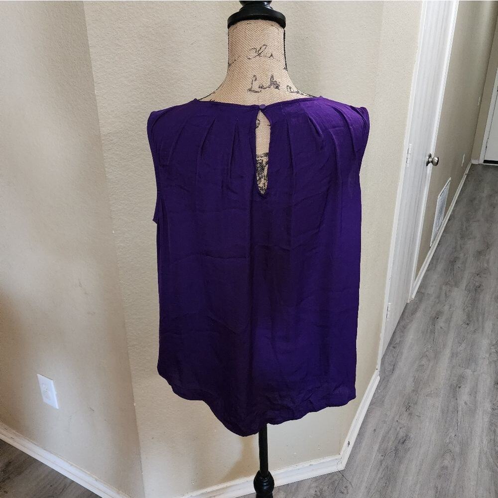 Worthington royal purple‎ flowy tank top size XXLP petite new!! - Picture 2 of 6
